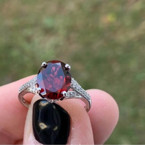 Garnet & Diamond white gold ring from Jared’s… - Picture 5 of 6